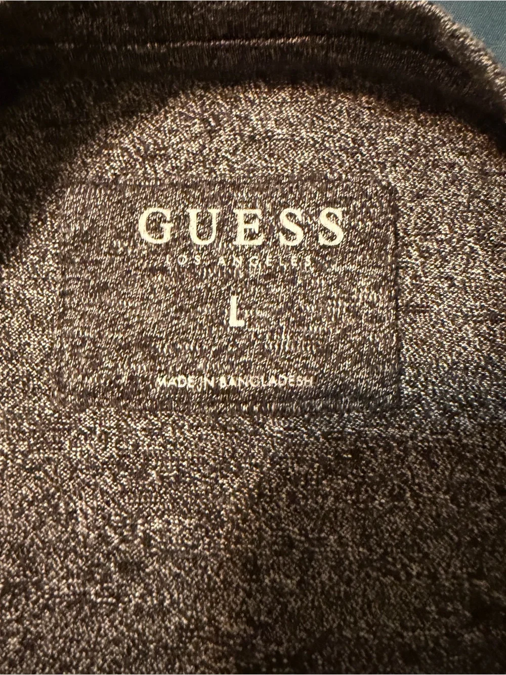 Guess Heather Charcoal Tee with Red Los Angeles Logo - Picture 6 of 6